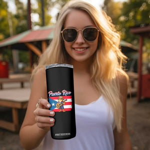 Coqui Frog Puerto Rico Flag Skinny Tumbler Puerto Rican Taino Boricua