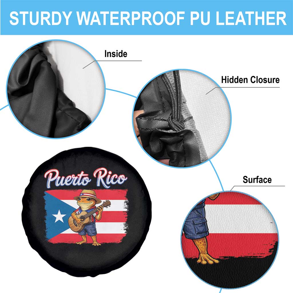 Coqui Frog Puerto Rico Flag Spare Tire Cover Puerto Rican Taino Boricua