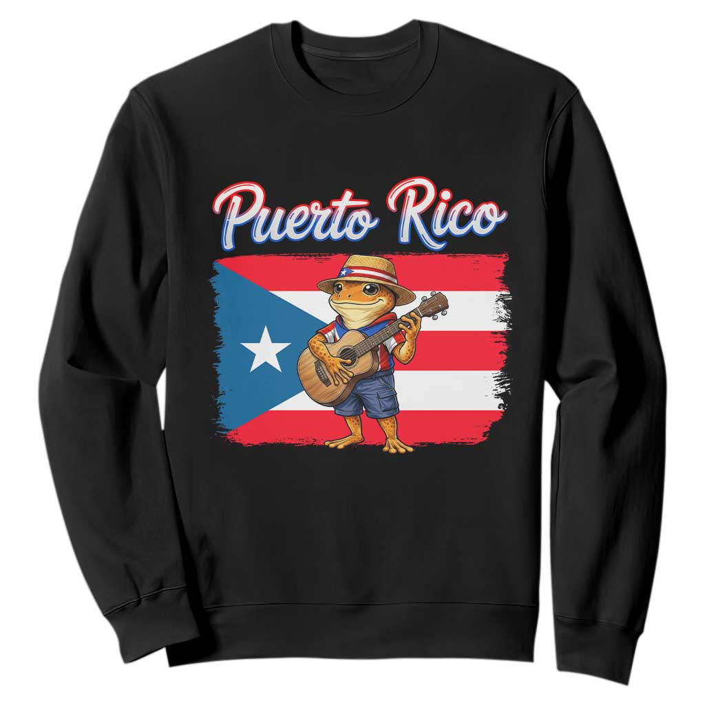 Coqui Frog Puerto Rico Flag Sweatshirt Puerto Rican Taino Boricua