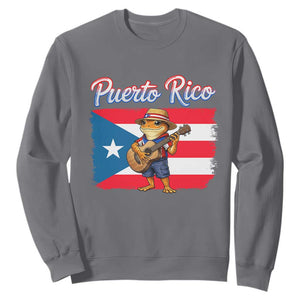 Coqui Frog Puerto Rico Flag Sweatshirt Puerto Rican Taino Boricua
