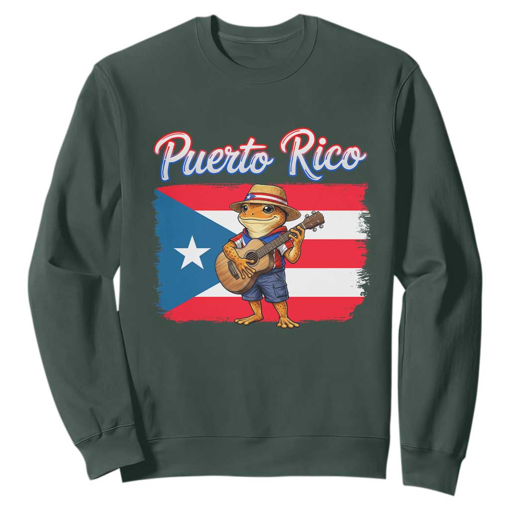 Coqui Frog Puerto Rico Flag Sweatshirt Puerto Rican Taino Boricua