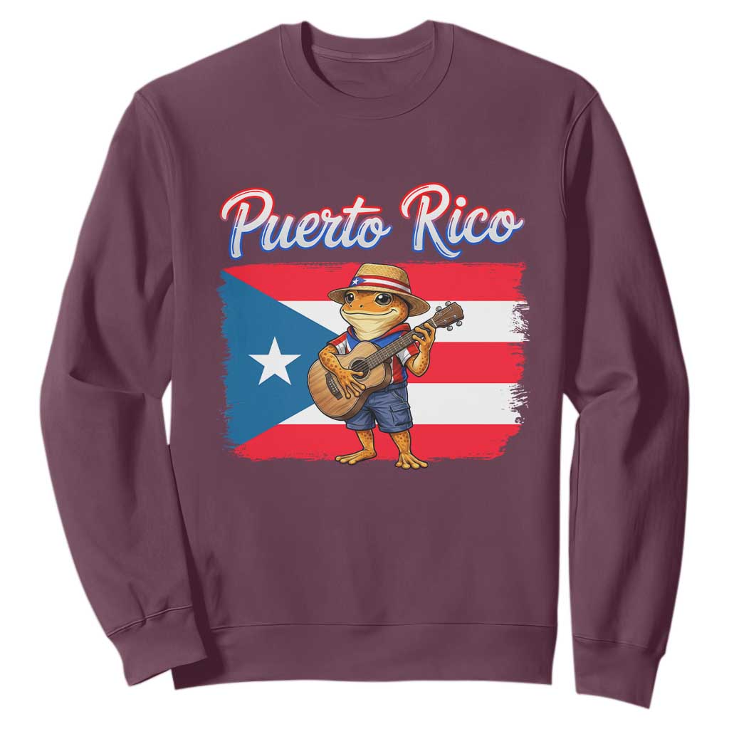 Coqui Frog Puerto Rico Flag Sweatshirt Puerto Rican Taino Boricua
