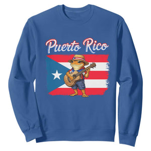 Coqui Frog Puerto Rico Flag Sweatshirt Puerto Rican Taino Boricua