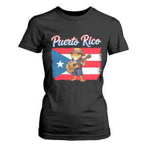 Coqui Frog Puerto Rico Flag T Shirt For Women Puerto Rican Taino Boricua
