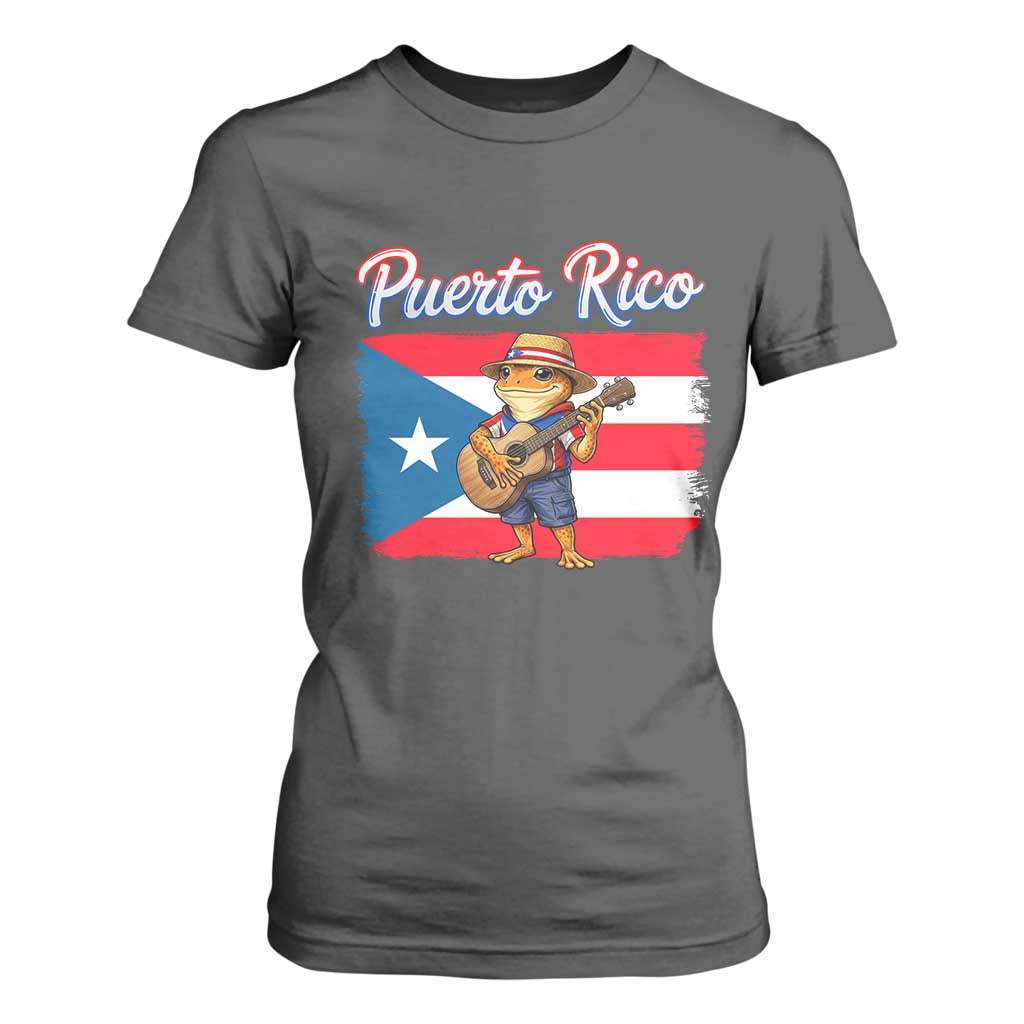 Coqui Frog Puerto Rico Flag T Shirt For Women Puerto Rican Taino Boricua