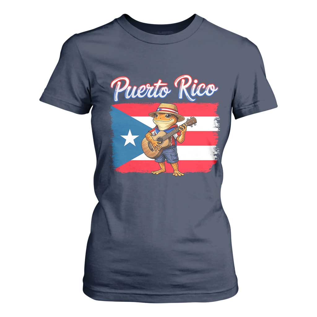 Coqui Frog Puerto Rico Flag T Shirt For Women Puerto Rican Taino Boricua