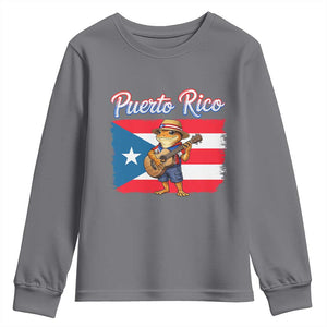 Coqui Frog Puerto Rico Flag Youth Sweatshirt Puerto Rican Taino Boricua