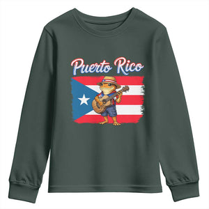 Coqui Frog Puerto Rico Flag Youth Sweatshirt Puerto Rican Taino Boricua
