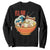 Funny Cat Ramen Sweatshirt Cute Japanese Sushi Kitty Eating Noodles TS14 Black Print Your Wear
