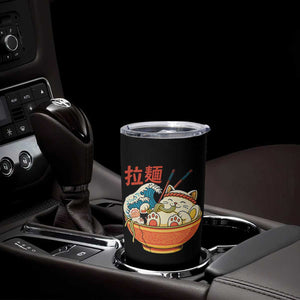 Funny Cat Ramen Tumbler Cup Cute Japanese Sushi Kitty Eating Noodles TS14 Print Your Wear
