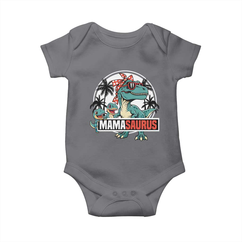 Mamasaurus Dinosaur Baby Onesie Funny Grandma Saurus Family Matching TS14 Charcoal Print Your Wear