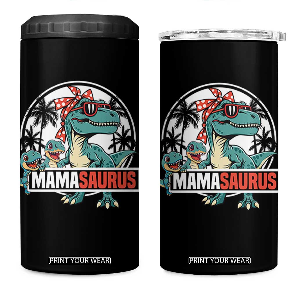 Mamasaurus Dinosaur 4 in 1 Can Cooler Tumbler Funny Grandma Saurus Family Matching TS14 One Size: 16 oz Black Print Your Wear