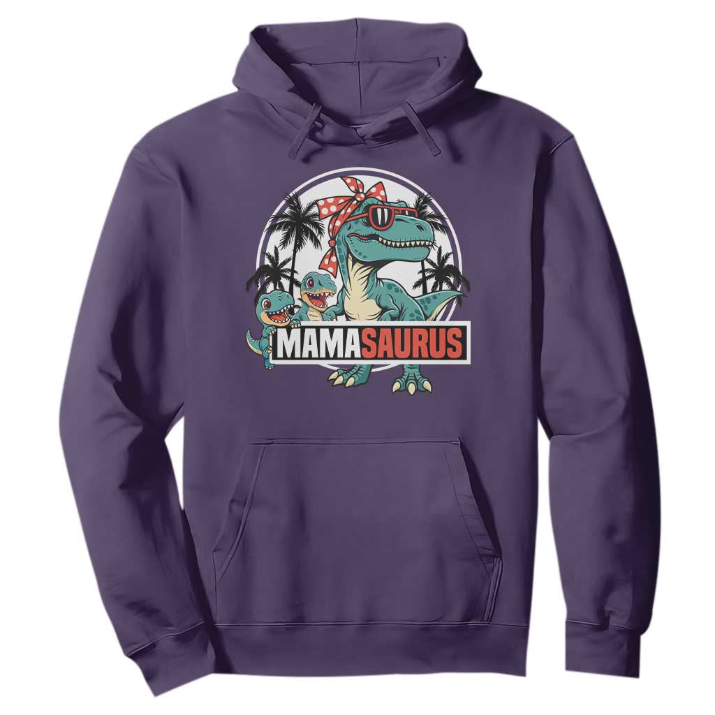 Mamasaurus Dinosaur Hoodie Funny Grandma Saurus Family Matching TS14 Purple Print Your Wear
