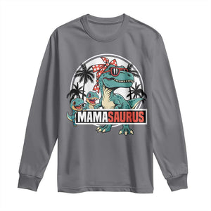 Mamasaurus Dinosaur Long Sleeve Shirt Funny Grandma Saurus Family Matching TS14 Charcoal Print Your Wear