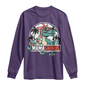 Mamasaurus Dinosaur Long Sleeve Shirt Funny Grandma Saurus Family Matching TS14 Purple Print Your Wear