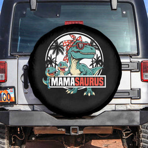 Mamasaurus Dinosaur Spare Tire Cover Funny Grandma Saurus Family Matching TS14 No hole Black Print Your Wear