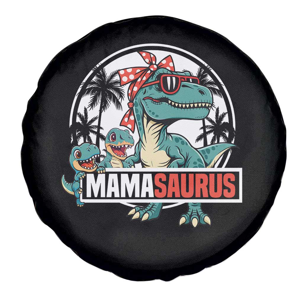 Mamasaurus Dinosaur Spare Tire Cover Funny Grandma Saurus Family Matching TS14 Print Your Wear