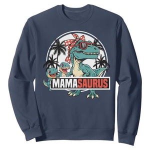 Mamasaurus Dinosaur Sweatshirt Funny Grandma Saurus Family Matching TS14 Navy Print Your Wear