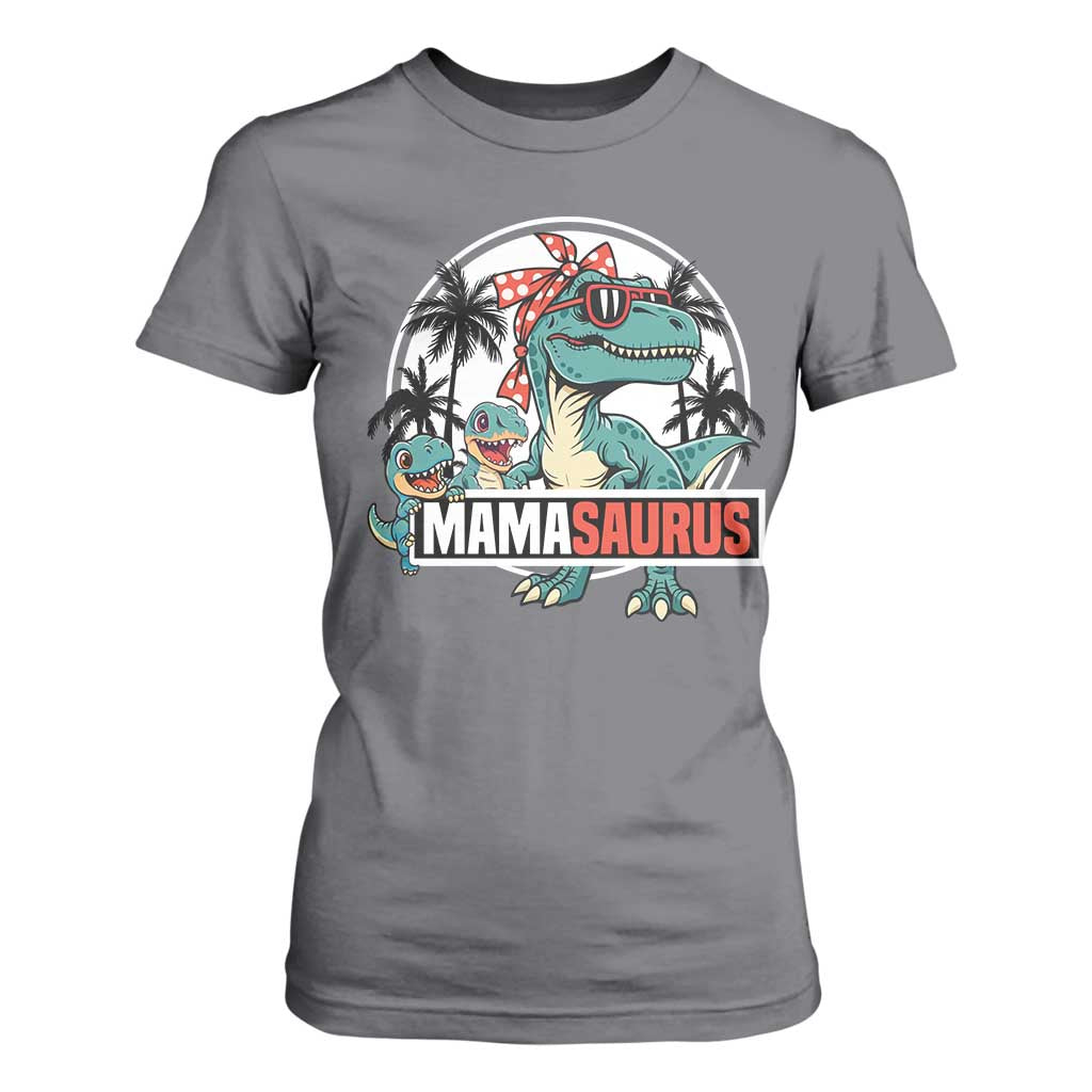Mamasaurus Dinosaur T Shirt For Women Funny Grandma Saurus Family Matching TS14 Charcoal Print Your Wear