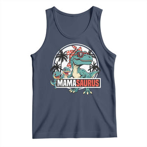 Mamasaurus Dinosaur Tank Top Funny Grandma Saurus Family Matching TS14 Navy Print Your Wear