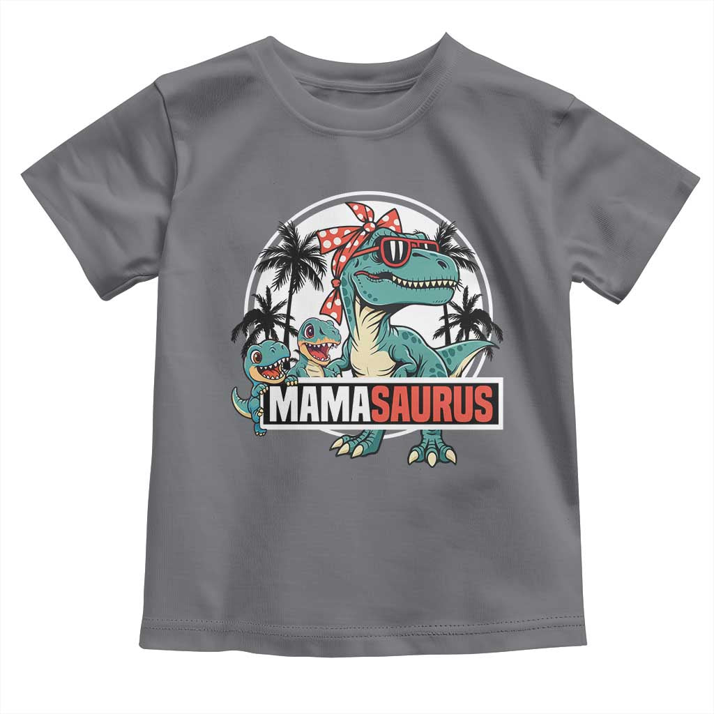 Mamasaurus Dinosaur Toddler T Shirt Funny Grandma Saurus Family Matching TS14 Charcoal Print Your Wear