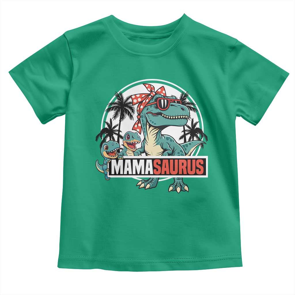 Mamasaurus Dinosaur Toddler T Shirt Funny Grandma Saurus Family Matching TS14 Irish Green Print Your Wear