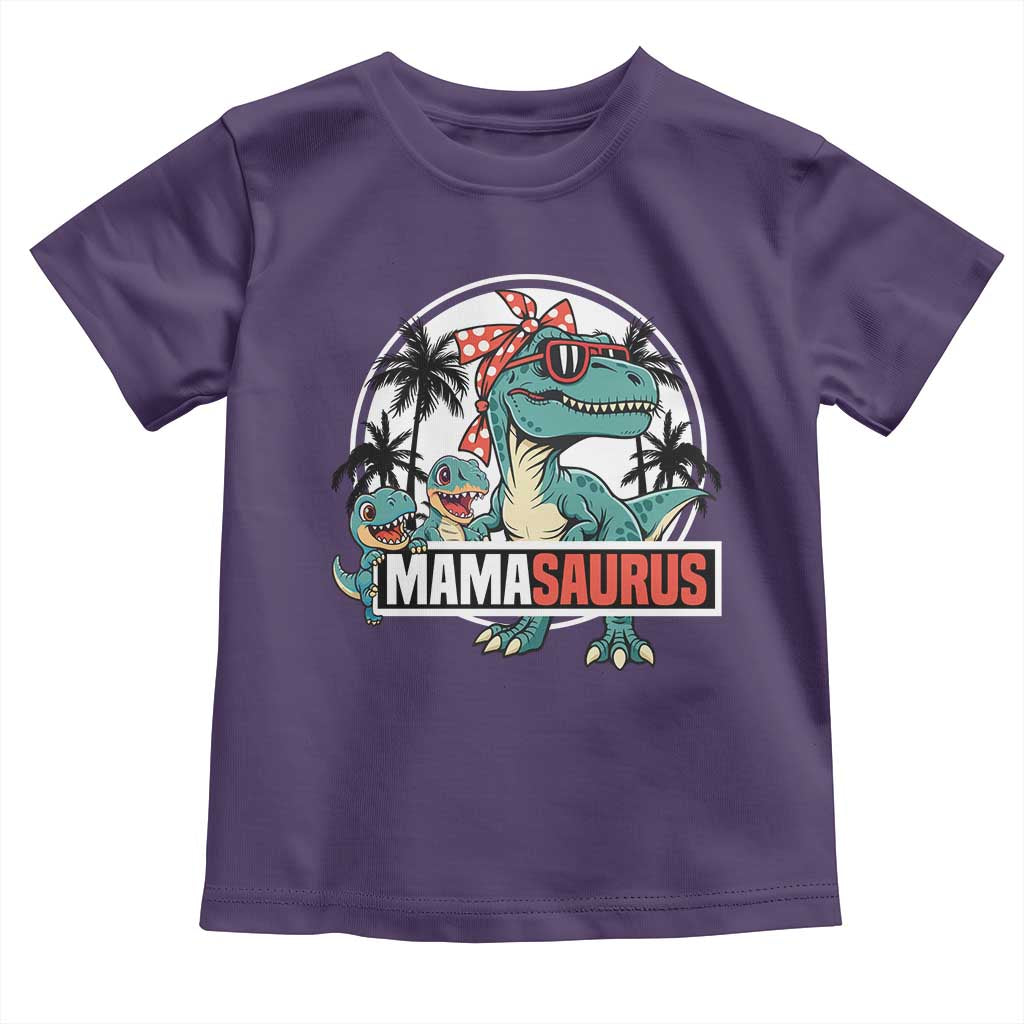 Mamasaurus Dinosaur Toddler T Shirt Funny Grandma Saurus Family Matching TS14 Purple Print Your Wear