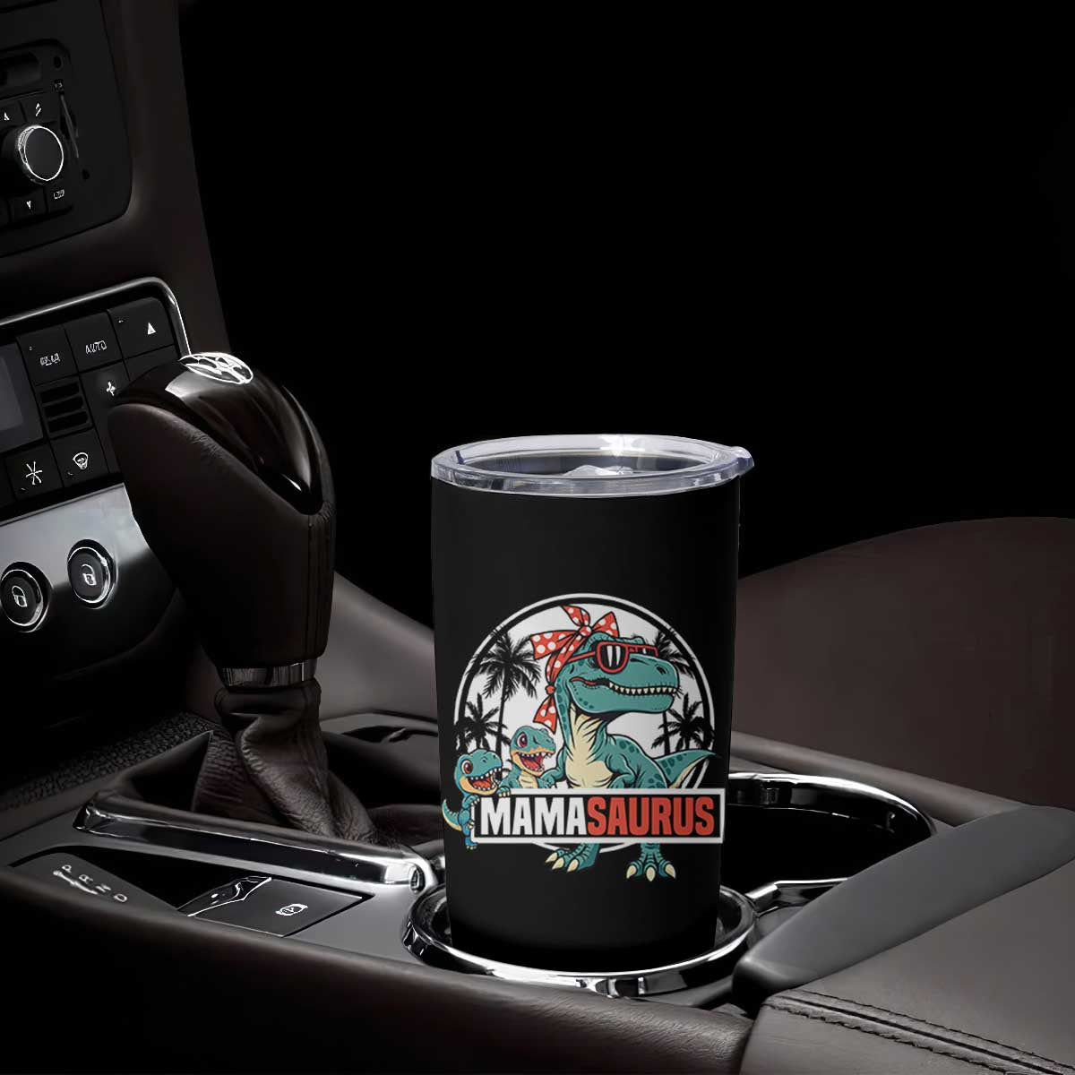 Mamasaurus Dinosaur Tumbler Cup Funny Grandma Saurus Family Matching TS14 Print Your Wear
