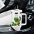 Funny Dinosaur Frog Selfie Tumbler With Handle Rock On Hand TS14 Print Your Wear