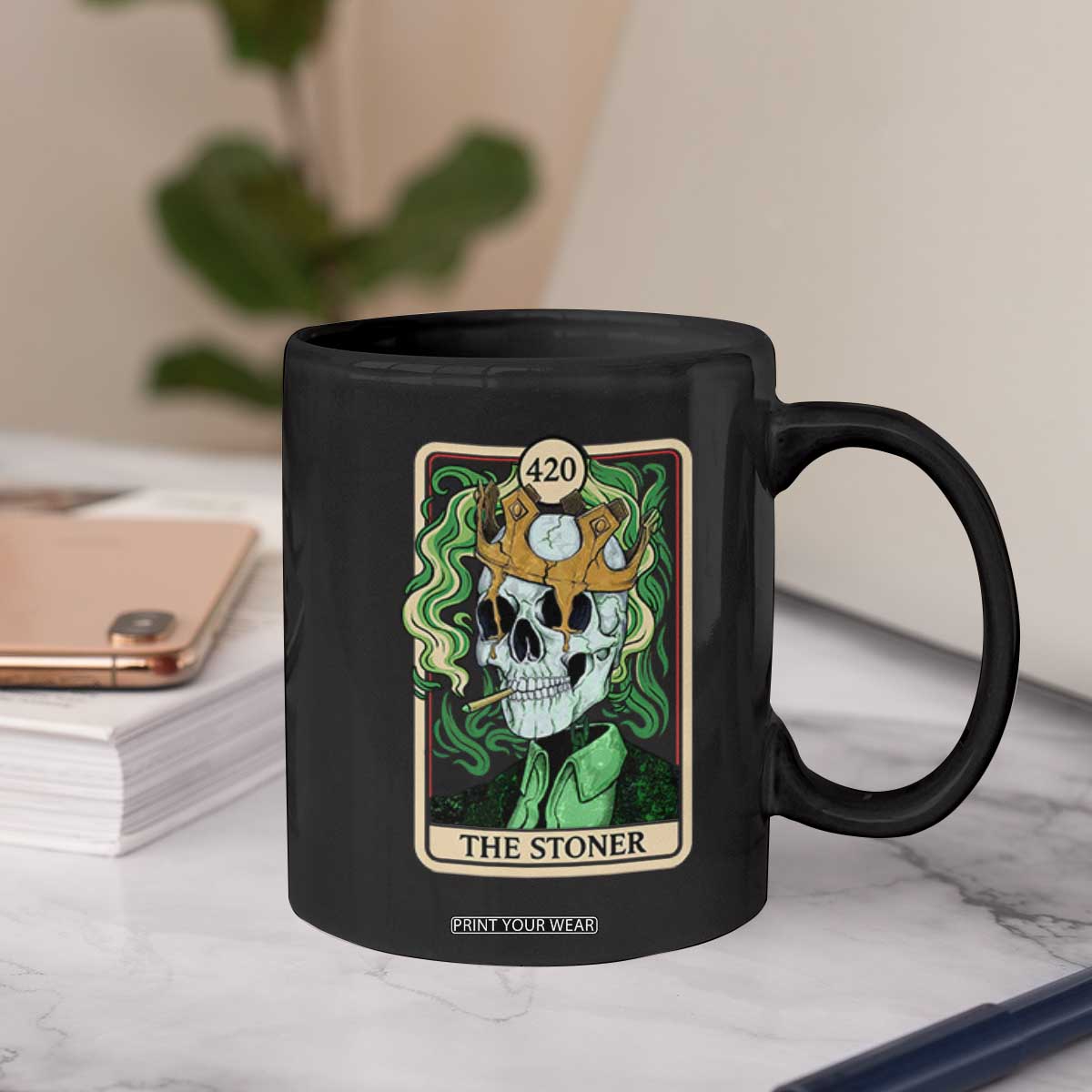 Skeleton Smokes Coffee Mug The Stoner Weed Lover Cannabis 420 TS14 Print Your Wear