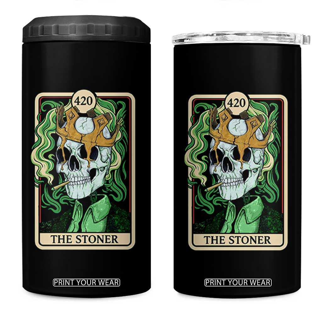 Skeleton Smokes 4 in 1 Can Cooler Tumbler The Stoner Weed Lover Cannabis 420 TS14 One Size: 16 oz Black Print Your Wear