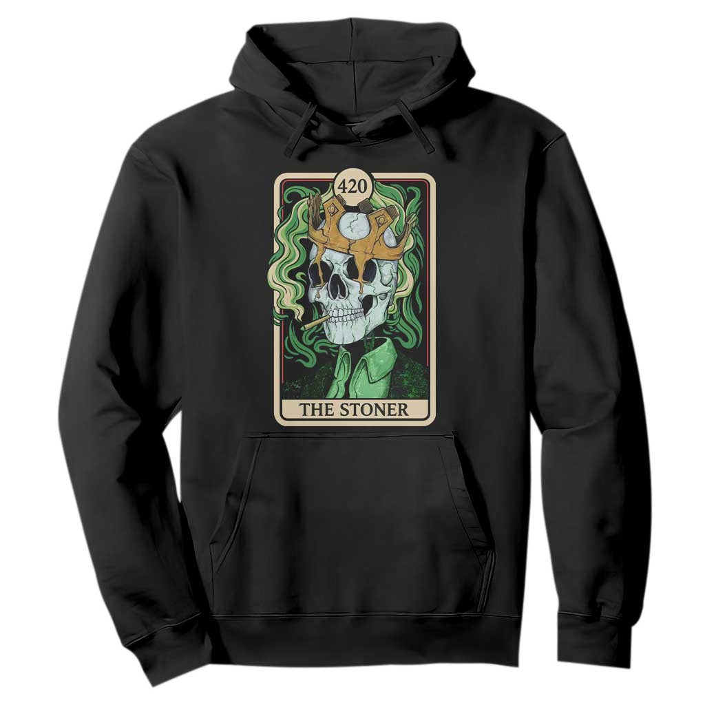 Skeleton Smokes Hoodie The Stoner Weed Lover Cannabis 420 TS14 Black Print Your Wear
