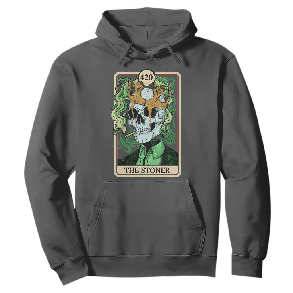Skeleton Smokes Hoodie The Stoner Weed Lover Cannabis 420 TS14 Dark Heather Print Your Wear