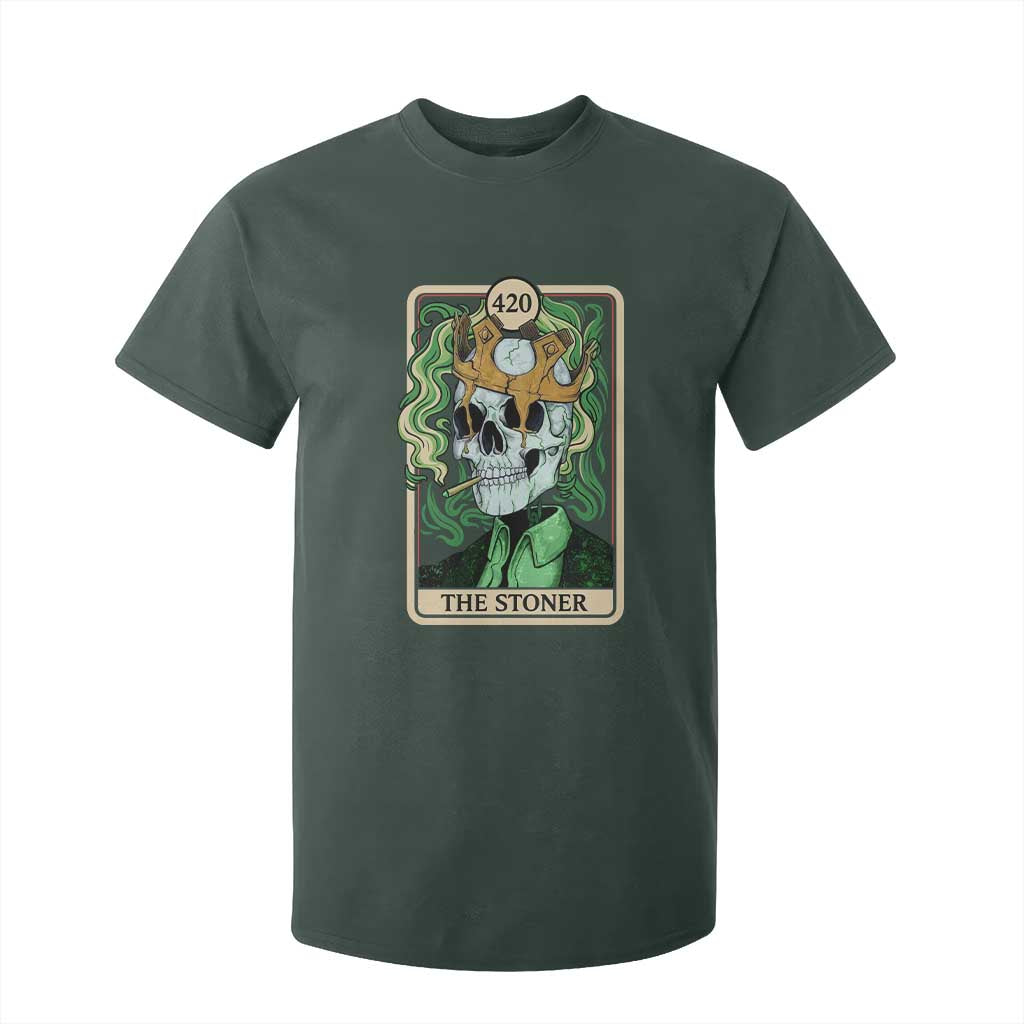Skeleton Smokes T Shirt For Kid The Stoner Weed Lover Cannabis 420 TS14 Dark Forest Green Print Your Wear