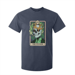 Skeleton Smokes T Shirt For Kid The Stoner Weed Lover Cannabis 420 TS14 Navy Print Your Wear