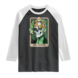 Skeleton Smokes Raglan Shirt The Stoner Weed Lover Cannabis 420 TS14 Black White Print Your Wear