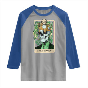 Skeleton Smokes Raglan Shirt The Stoner Weed Lover Cannabis 420 TS14 Sport Gray Royal Print Your Wear