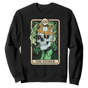 Skeleton Smokes Sweatshirt The Stoner Weed Lover Cannabis 420 TS14 Black Print Your Wear