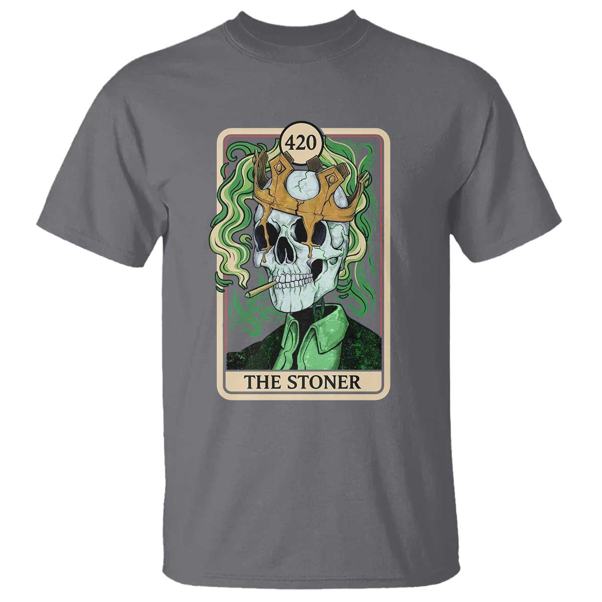 Skeleton Smokes T Shirt The Stoner Weed Lover Cannabis 420 TS14 Charcoal Print Your Wear