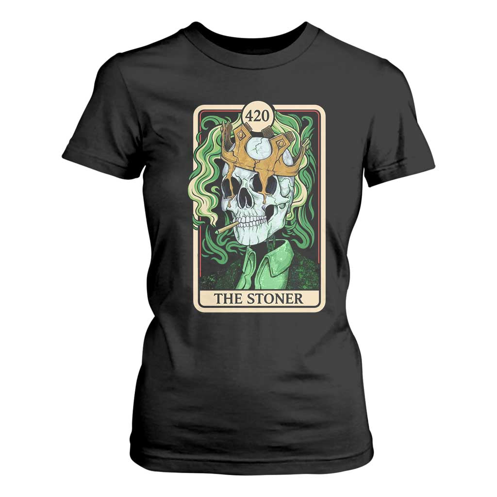 Skeleton Smokes T Shirt For Women The Stoner Weed Lover Cannabis 420 TS14 Black Print Your Wear