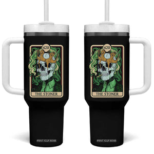 Skeleton Smokes Tumbler With Handle The Stoner Weed Lover Cannabis 420 TS14 One Size: 40 oz Black Print Your Wear