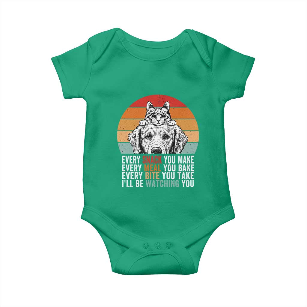 Every Snack You Make Baby Onesie Funny Dog Cat Lovers TS14 Irish Green Print Your Wear