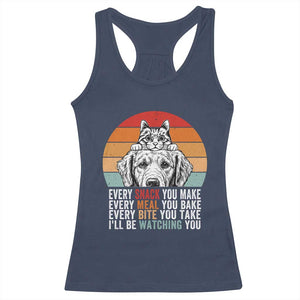 Every Snack You Make Racerback Tank Top Funny Dog Cat Lovers TS14 Navy Print Your Wear