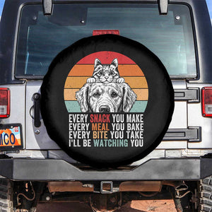 Every Snack You Make Spare Tire Cover Funny Dog Cat Lovers TS14 No hole Black Print Your Wear