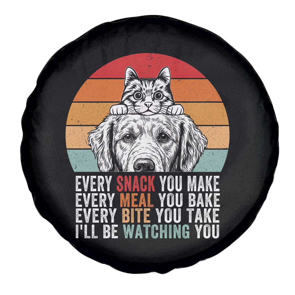 Every Snack You Make Spare Tire Cover Funny Dog Cat Lovers TS14 Print Your Wear