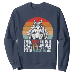 Every Snack You Make Sweatshirt Funny Dog Cat Lovers TS14 Navy Print Your Wear