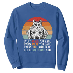 Every Snack You Make Sweatshirt Funny Dog Cat Lovers TS14 Royal Blue Print Your Wear