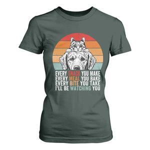 Every Snack You Make T Shirt For Women Funny Dog Cat Lovers TS14 Dark Forest Green Print Your Wear