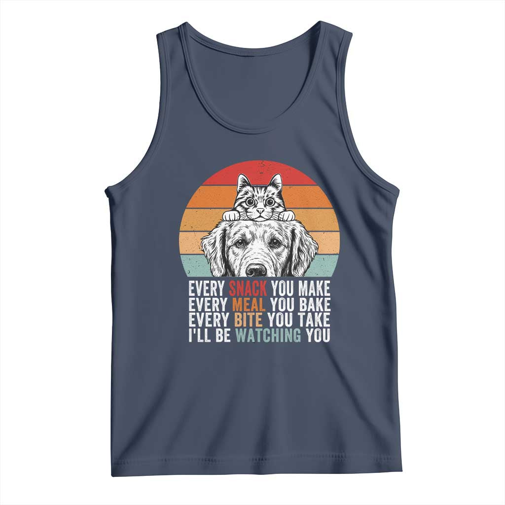 Every Snack You Make Tank Top Funny Dog Cat Lovers TS14 Navy Print Your Wear