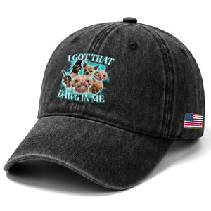 I Got That Dawg In Me Washed Cotton Baseball Cap Funny Chihuahua Dog Meme TS14 Print Your Wear